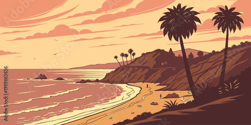 USA Malibu Beach Sunset Cinematic – Golden Ocean Waves, Coastal Sky & Luxury California Coastline | Romantic Sunset, Surf Lifestyle & Scenic Travel Destination View