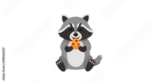 Cute vector illustration of a funny black and white cat, a black cat and dog, and a black and white dog as cartoon zoo animal characters including a baby panda bear and a spotted cow