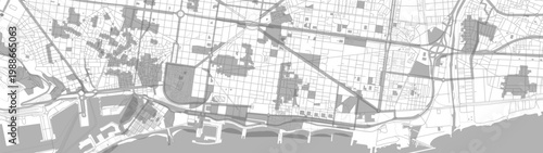 Barcelona Spain gray city map vector neutral grayscale street layout EPS