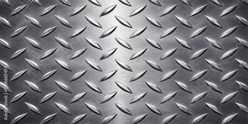 Brushed steel diamond plate texture, silver metal background, industrial metallic surface, seamless pattern, aluminum flooring, high resolution modern construction backdrop