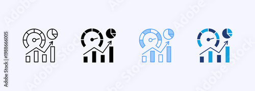Kpi Icon Set Multistyle Various Collection Element For Design