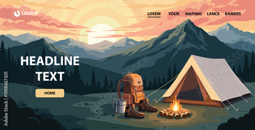 banner website hiking