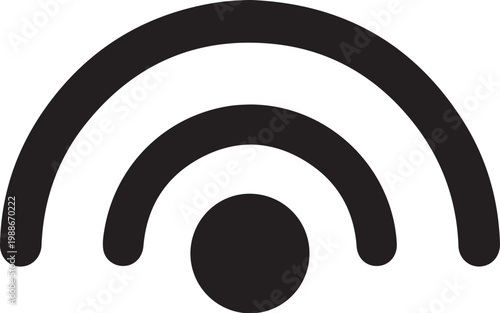 Wi-Fi symbol, wireless internet icon, network connection sign, black wifi logo