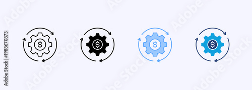 Business Continuity Icon Set Multistyle Various Collection Element For Design