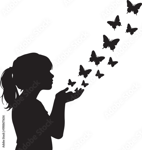 girl blowing bubbles