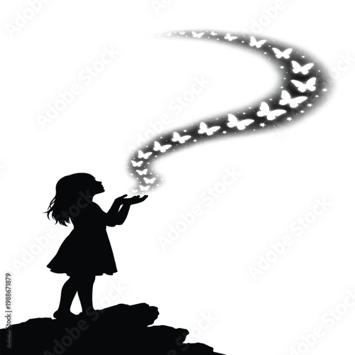 silhouette of a girl