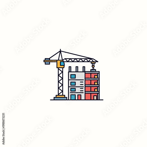 Construction Crane Building Site Equipment.