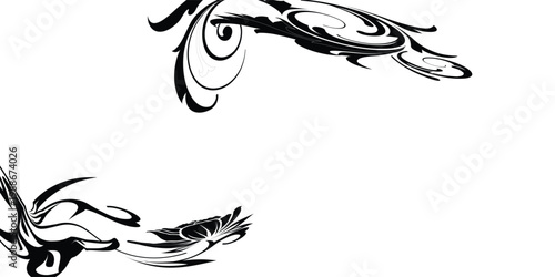 Vector illustration of Islamic frame corner border template, Arabic ornament. Suitable for use as frame borders, calligraphy, certificates, eps10