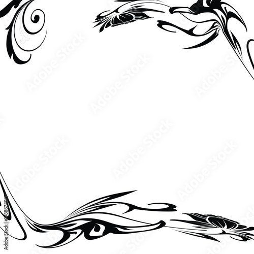 Vector illustration of Islamic frame corner border template, Arabic ornament. Suitable for use as frame borders, calligraphy, certificates, eps10