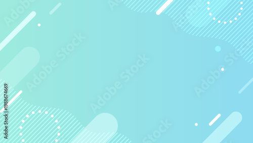 水色　グラデーション　ポップな背景　16:9	
