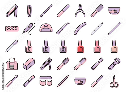 Makeup Artist and Hairdressing Vector Icon Bundle