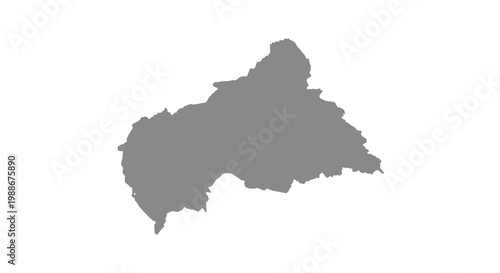 A grayscale silhouette depicts the geographical outline of the country of uganda high quality professional detailed