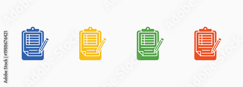 Scorecards Icon Set Color Multiple Style Collection Element For Design