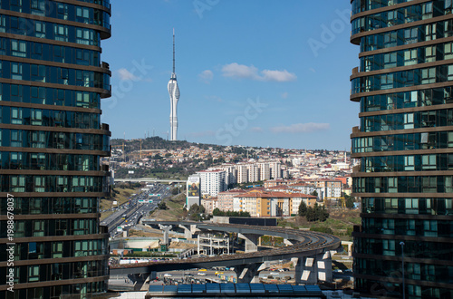 Photography view of istanbul from the çamlıca tower