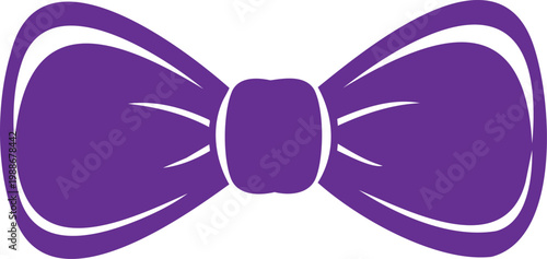 Purple and white bow tie, isolated on white background bowtie
