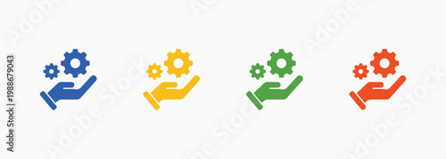 Control Icon Set Color Multiple Style Collection Element For Design