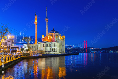 Photography Mosque in istanbul Turkey at night