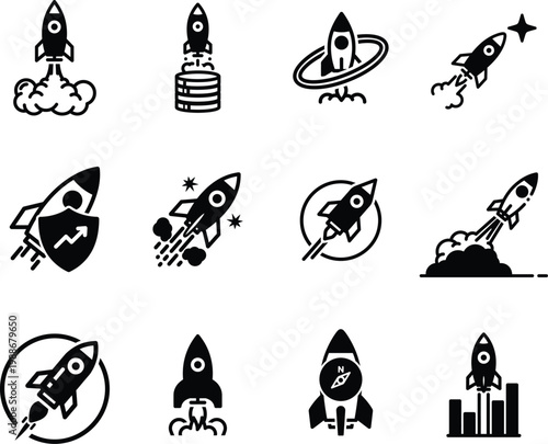 Four black and white illustrations of drill bits with spiral patterns