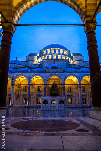 Mosque in istanbul Turkey at night