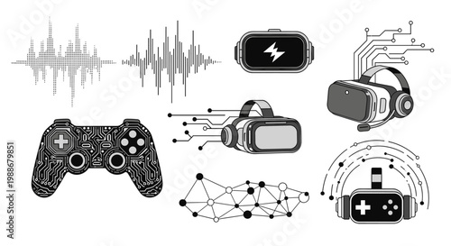 This striking image depicts a game controller constructed from circuit board elements, evoking themes of digital connectivity and modern gaming cultur