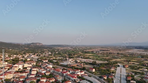 Aerial view of Kalambaka town in Greece