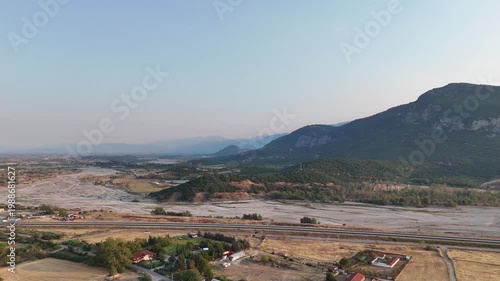 Drone view over the hills