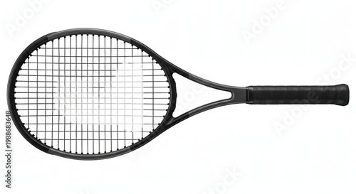 professional tennis racket isolated on white background