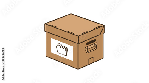 Brown Cardboard Moving Storage Box.