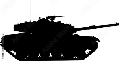 Main battle tank silhouette for armored warfare scenarios