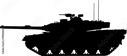 Main battle tank silhouette for heavy armored warfare