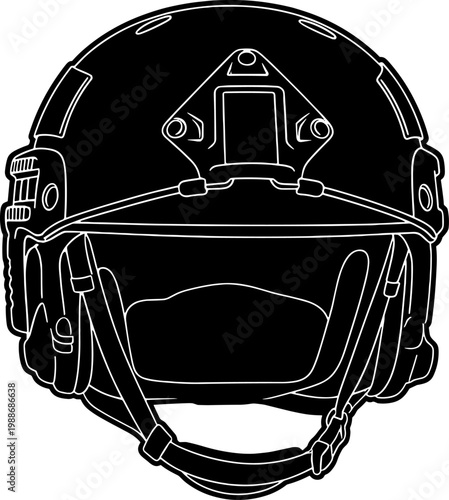 Military ballistic helmet for infantry head protection