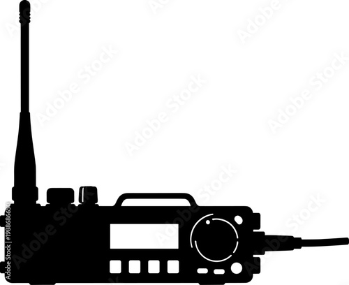 Military radio transceiver unit with long antenna