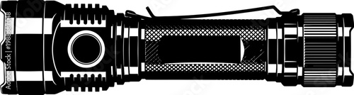 Tactical led flashlight with knurled grip