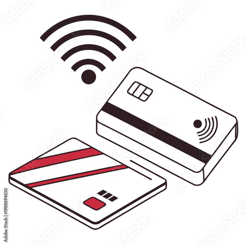 Credit card with contactless payment technology