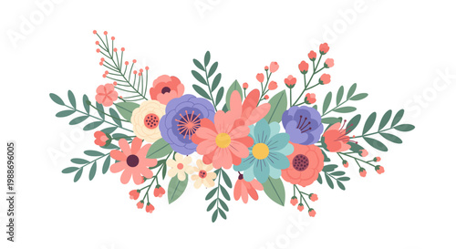 A simple and elegant illustration of a leaf sprig. Ideal for backgrounds, textures, or conveying concepts of nature, freshness, and tranquility in des