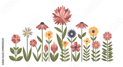 A delicate, stylized flower illustration evokes feelings of freshness and simplicity. Ideal for backgrounds, website graphics, or adding a touch of na