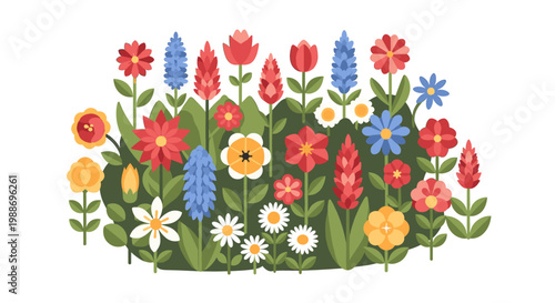 A cheerful and minimalist flower illustration perfect for spring themes, website backgrounds, or adding a touch of positivity to any design. The clean