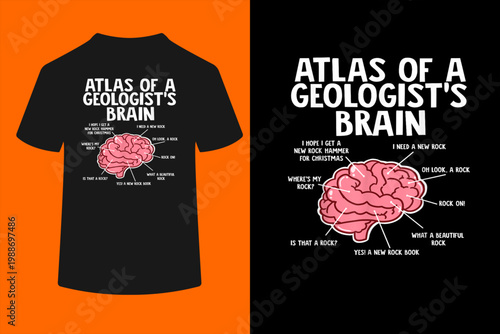 Atlas of a Geologist's Brain T-Shirt
