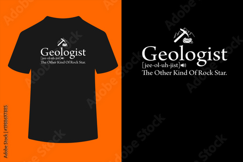 Geologist Definition Tee Funny Rock Star Geology T-Shirt
