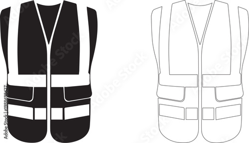 Safety Vest Logo Icon Vector Illustration