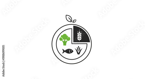 Sustainable eating and nutrition concept.