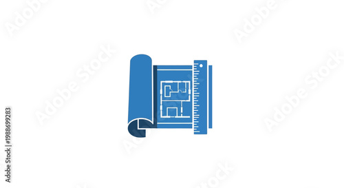 A blue graphic of an open book.