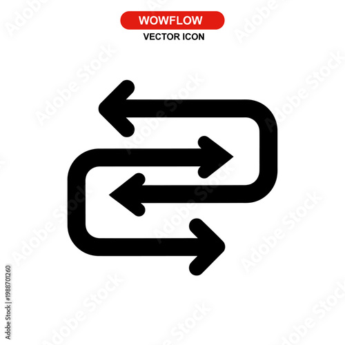 A black solid icon depicts two arrows swapping positions in a circular motion.