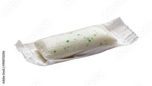 Принти на полотні White mint nicotine pouch with green specks, isolated on transparent background