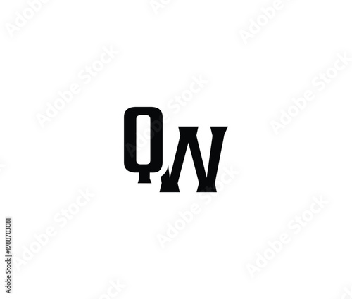 Slika na platnu QW logo isolated on transparent background