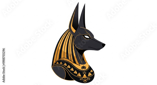 Anubis Egyptian God Jackal Head Ancient Mythology.