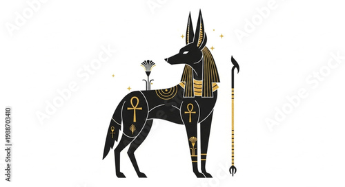 Anubis Egyptian God of the Dead Jackal Headed Deity.