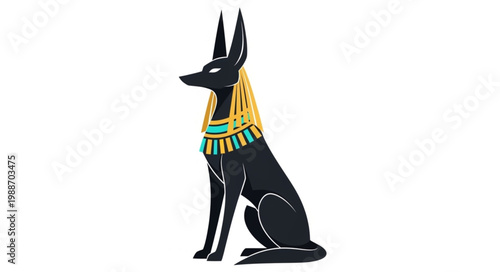 Anubis Egyptian God with Jackal Head and Human Body 1.
