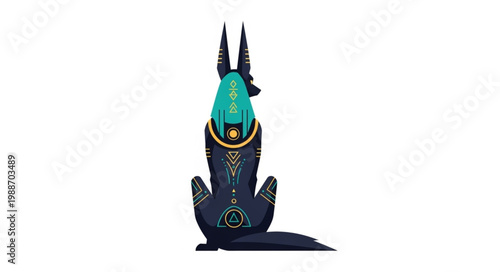 Anubis god from ancient Egypt jackalheaded deity guardian of the underworld mythological figure.