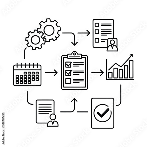 Leadership and Team Direction Diagram with Key Elements for Effective Team Management and Guidance.